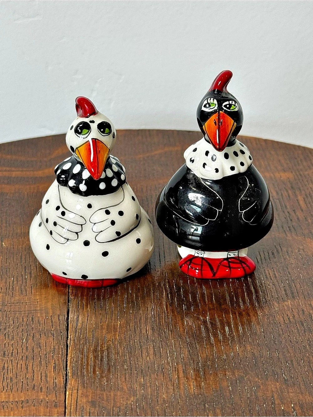 Blue Sky Hen and Rooster Salt and Pepper Shakers 2009 Lynda Corneille New